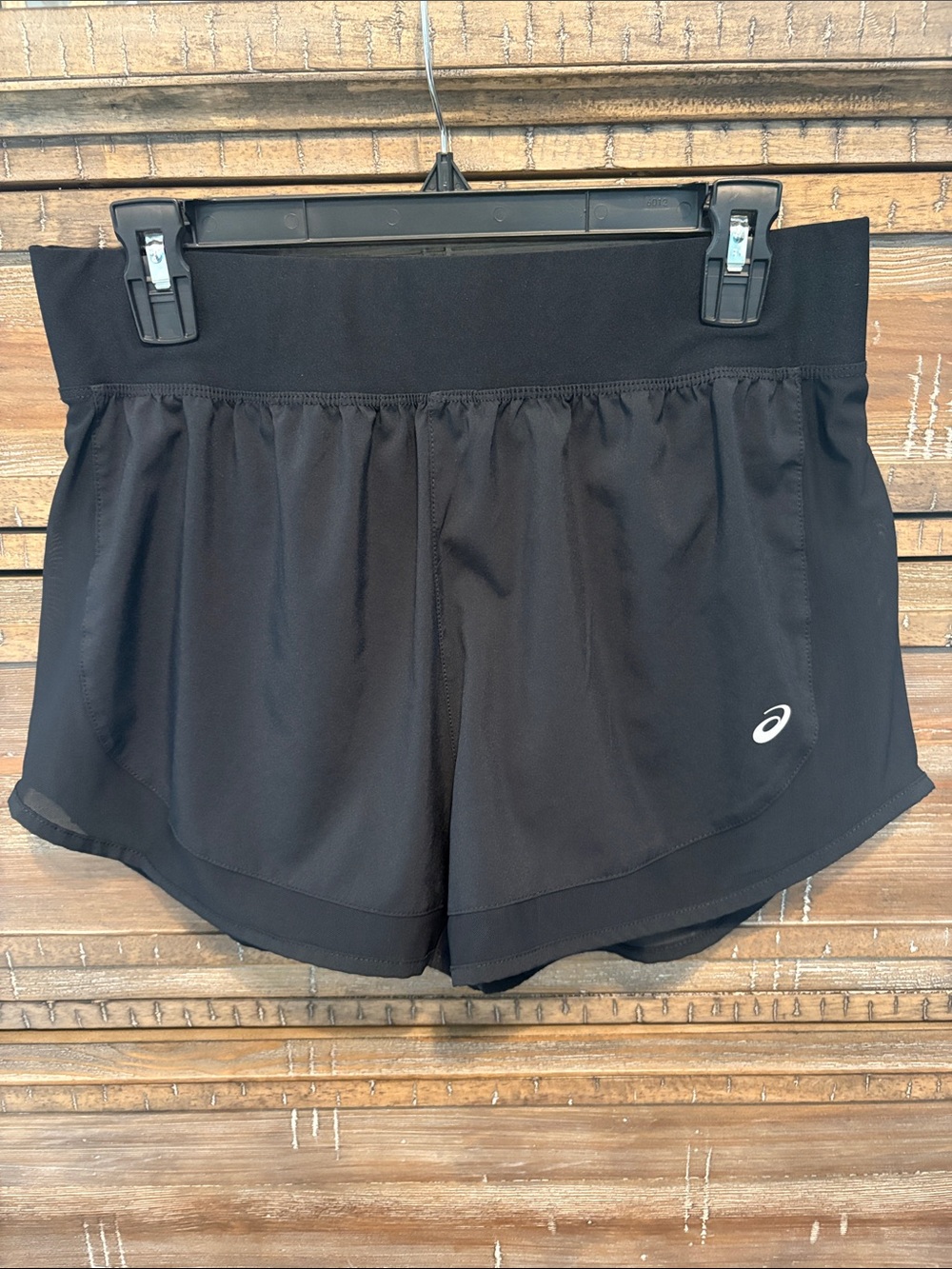 ASICS Women's Black Athletic Running Shorts with Logo